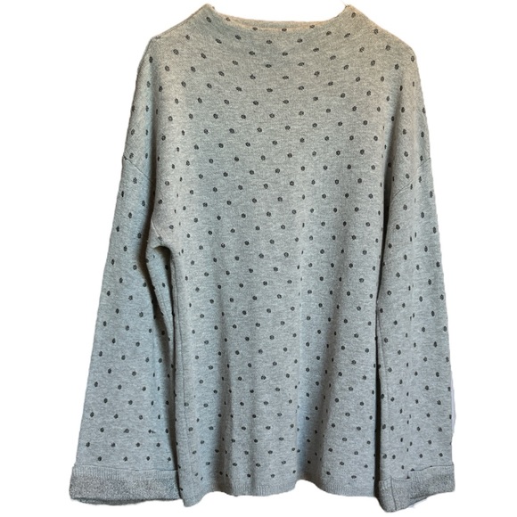 Tribal Jeans EUC gray with black dot sweater.  Petite small - Picture 1 of 2